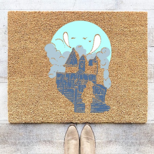 Horror House Halloween Fan Gift Coir Doormats