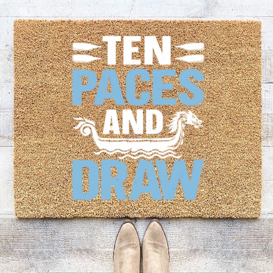 Funny Dragon Boat Racing Paddle Coir Doormats