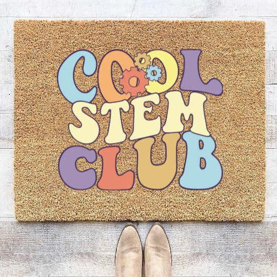 Cool STEM Club I Love Math Proud Stem Teacher Coir Doormats