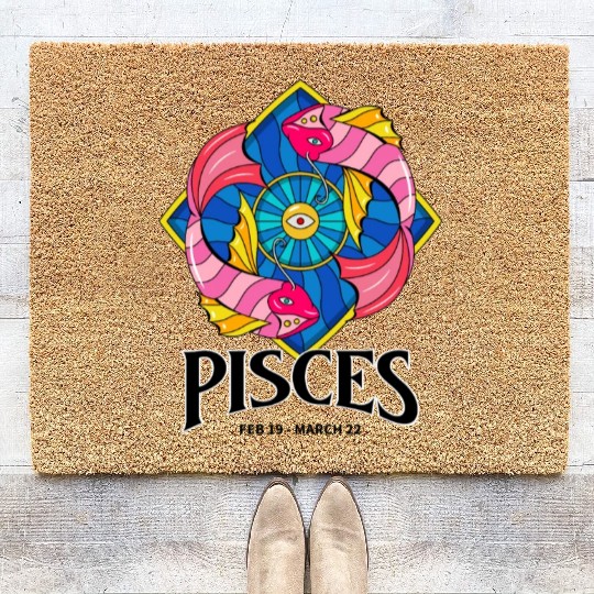 Pisces Pride Coir Doormats: Show Off Your Zodiac