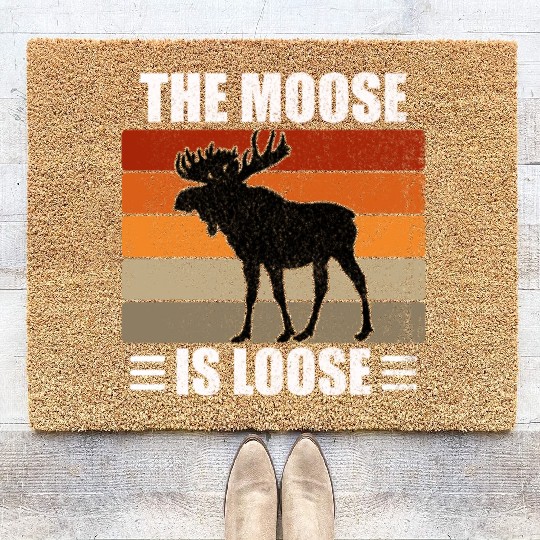 The Moose Is Loose Coir Doormats