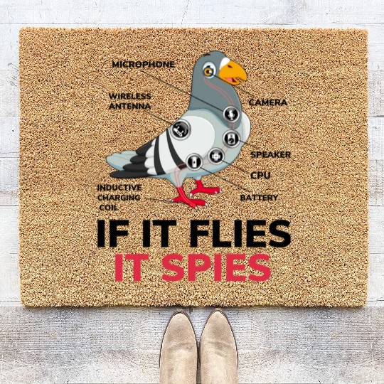 If It Flies It Spies Pigeon Anatomy Bird Aren t Coir Doormats