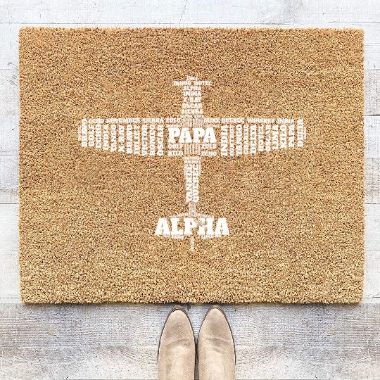 Aviation Alphabet For Pilots Coir Doormats