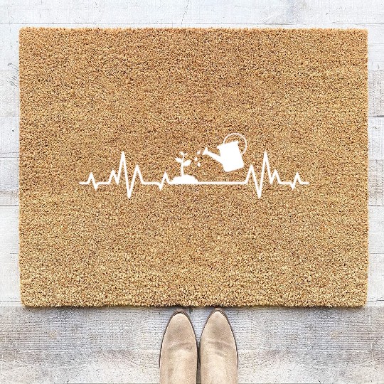Gardening Heartbeat Garden Lover Plant Lover Coir Doormats