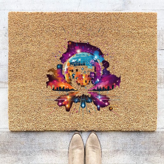 Disco Ball Party Coir Doormats