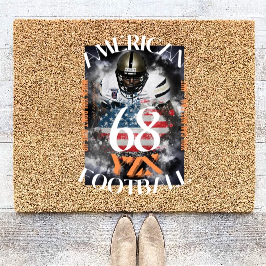 American football quaterback Coir Doormats