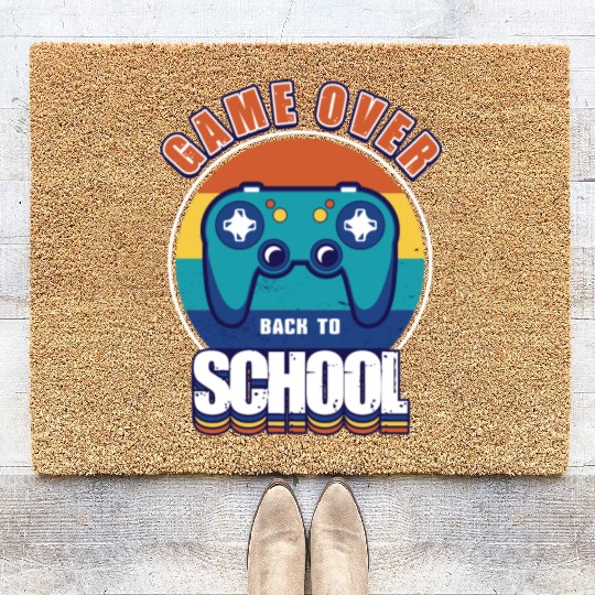Videogames Retro Sunset Gamer Back to School Coir Doormats