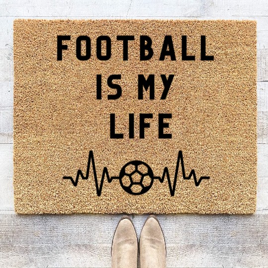 football is my life it's the air that we breath Coir Doormats