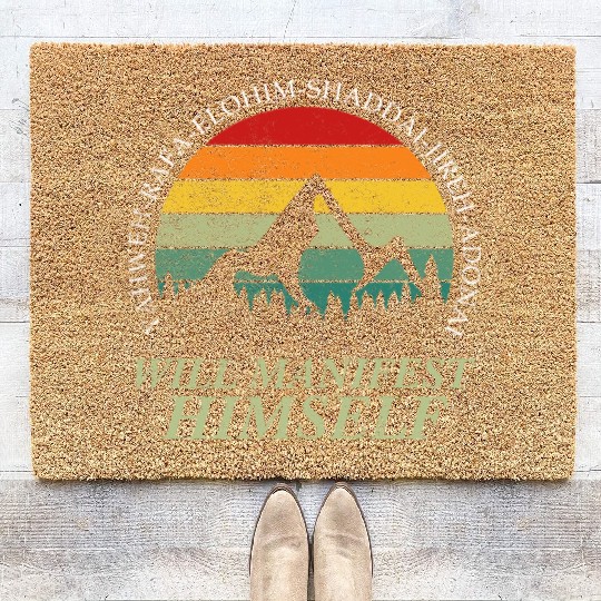 Yahweh - Will Manifest Himself Worshiper Inspiring Coir Doormats