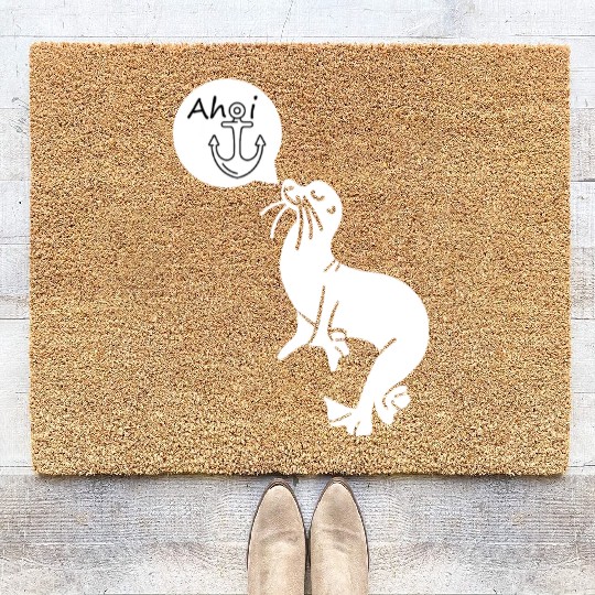 North Sea Pearl Seal Ahoy Gift Coir Doormats