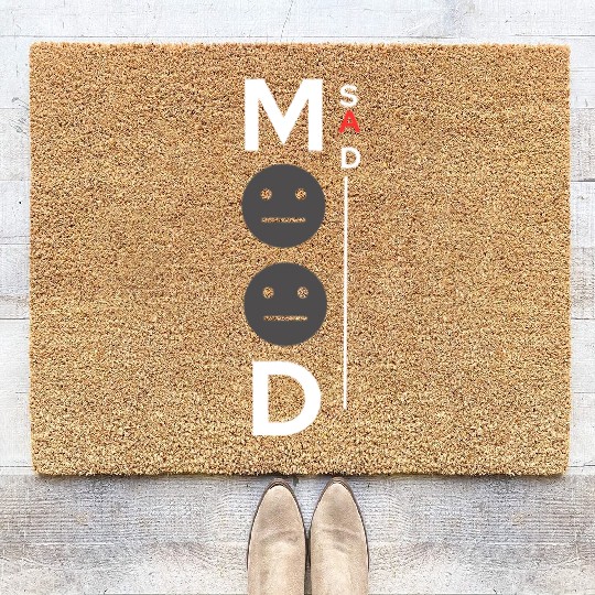 Sad mood design Coir Doormats