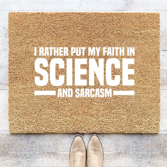 Atheism Religion Belief Atheists Science Coir Doormats