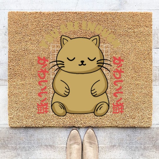 Cute Kawaii You are Enough Coir Doormats