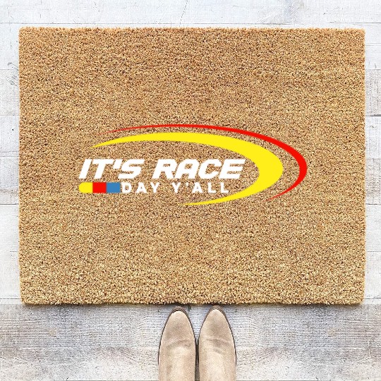 It s Race Day Y all Funny Racing Drag Coir Doormats