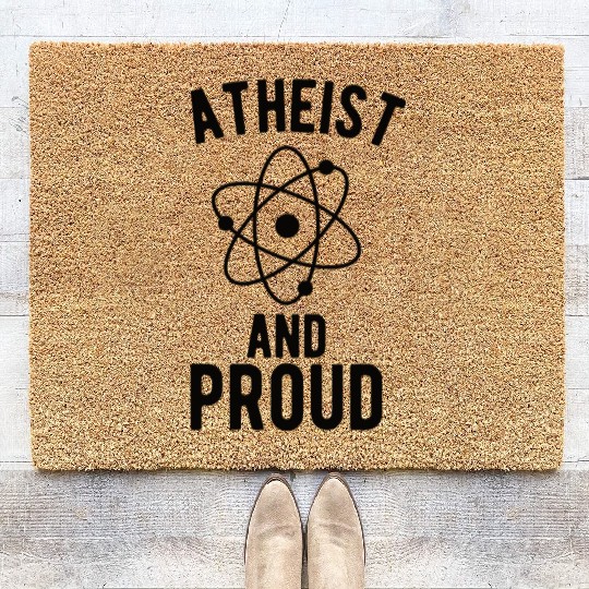 Atheist Atheism Anti Religion Securalism God Sucks Coir Doormats