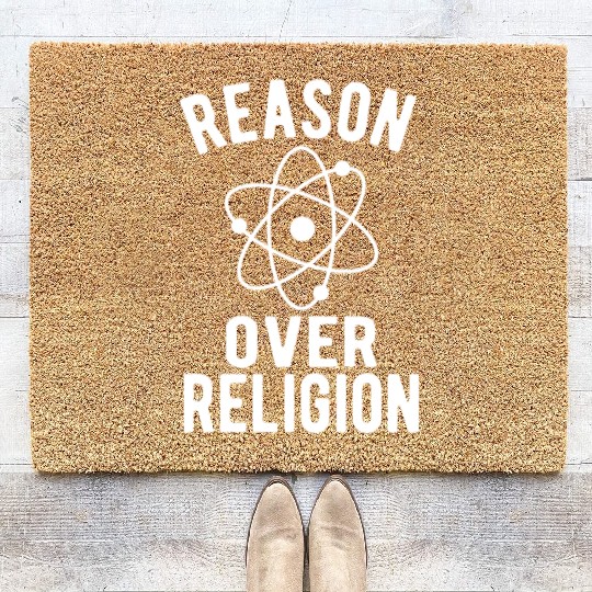 Atheist Atheism Anti Religion Securalism God Sucks Coir Doormats