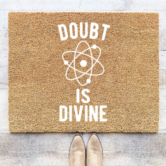 Atheist Atheism Anti Religion Securalism God Sucks Coir Doormats