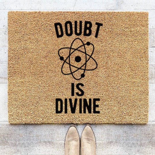 Atheist Atheism Anti Religion Securalism God Sucks Coir Doormats