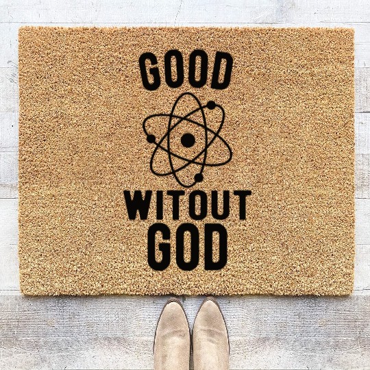 Atheist Atheism Anti Religion Securalism God Sucks Coir Doormats