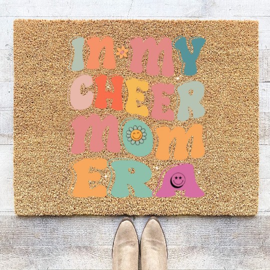 In My Cheer Mom Era Tie Dye Cheerleading Sport Mom Coir Doormats