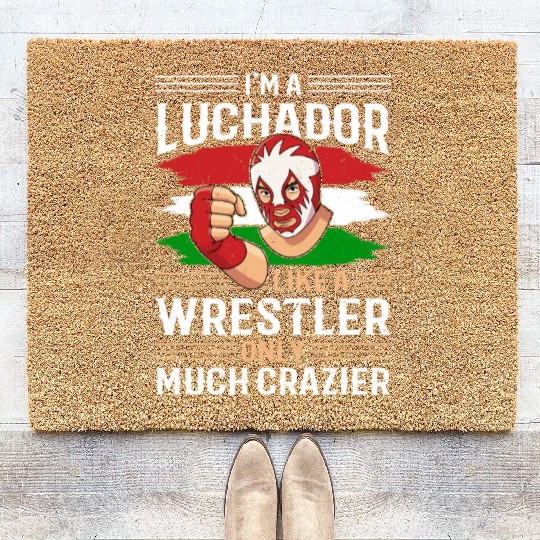 Mexican Wrestling Wrestler Lucha Libre Mask Mexico Coir Doormats