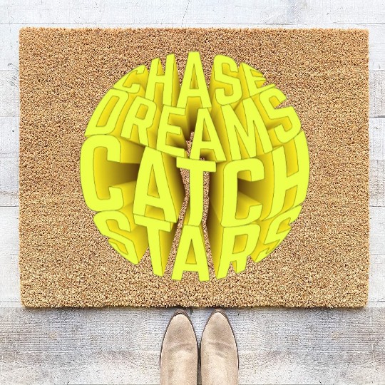 Circle typography Coir Doormats