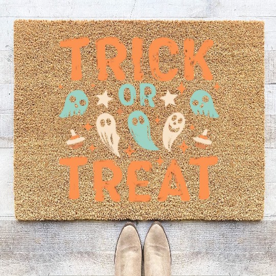 Halloween Trick or Treat Coir Doormats