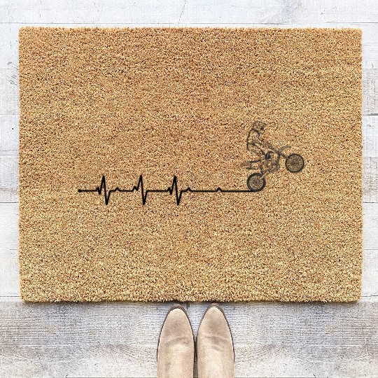Heartbeat motocross Coir Doormats