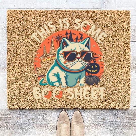This is Boo Sheet Halloween Ghost Coir Doormats