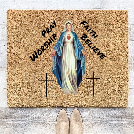 Virgin mary Coir Doormats
