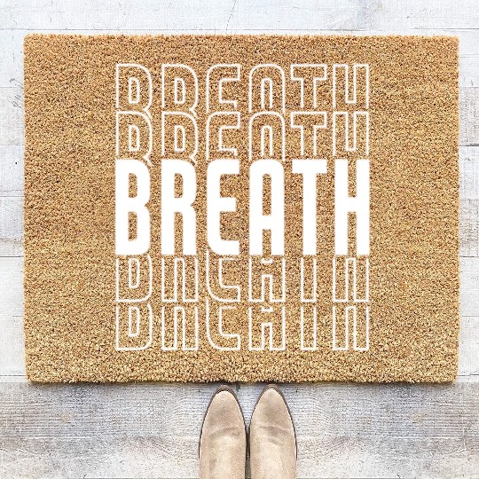 Breath Yoga Meditation Coir Doormats
