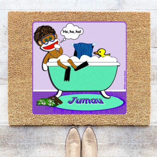 Jumau the Sock Monkey Coir Doormats