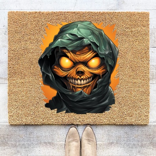 Halloween Spooky Cartoon Mummy Coir Doormats