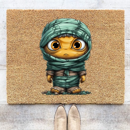 Halloween Spooky Cartoon Mummy Coir Doormats
