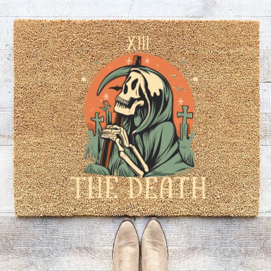 The Death Magic Tarot Skeleton Halloween Coir Doormats