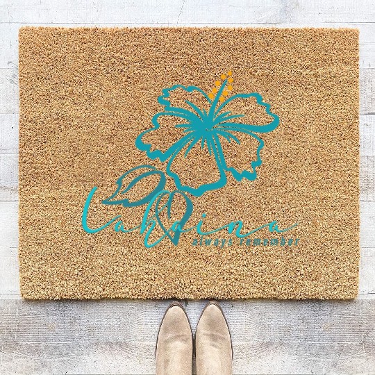Blue Hibiscus: Lahaina - Always Remember Coir Doormats