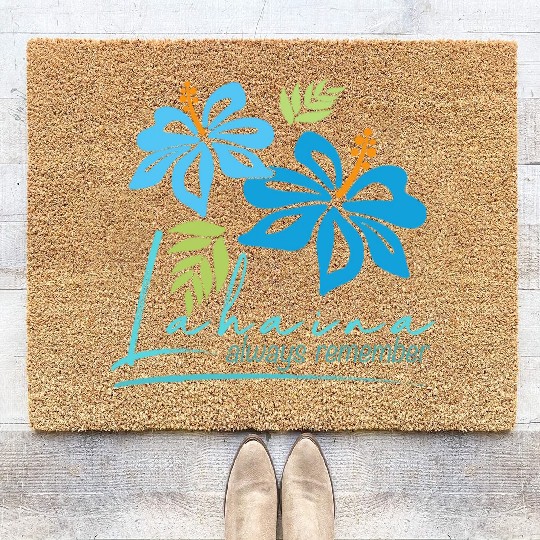 Hawaiian Hibiscus: Lahaina - Always Remember Coir Doormats