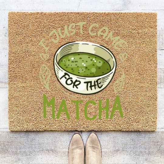 Green Tea Lover Japanese Matcha Latte Drink Matcha Coir Doormats