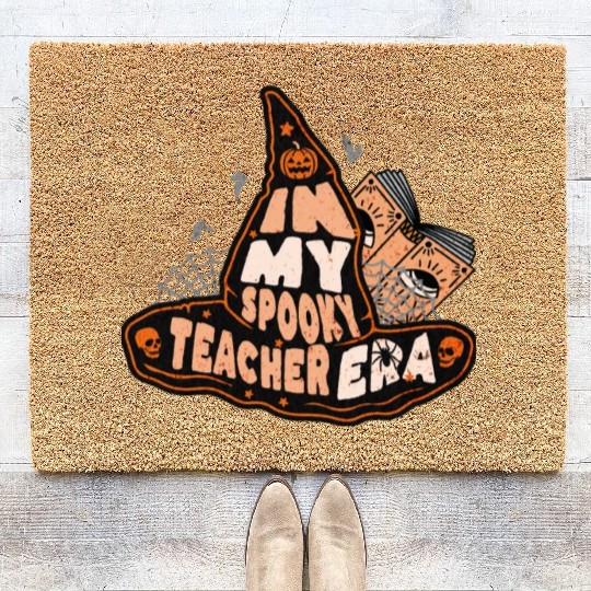 In My Spooky Teacher Era Witch Coir Doormats