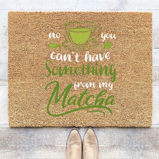 Green Tea Lover Japanese Matcha Latte Drink Matcha Coir Doormats