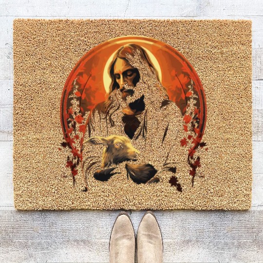 Goat Lover Kid Ranch Wool Farm Animal Farming Coir Doormats