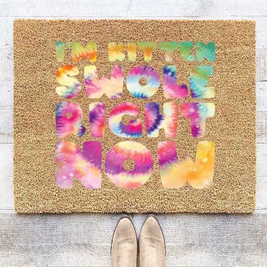 I´m Kitten Swole Right Now Cat Lover Gym Workout Coir Doormats