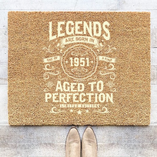 1951 Vintage Birthday Gift Coir Doormats