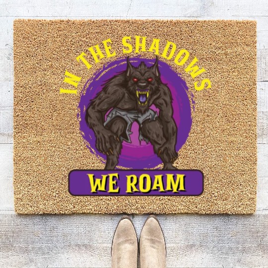 Funny Horror Werewolf Lycanthropy Full Moon Shapes Coir Doormats