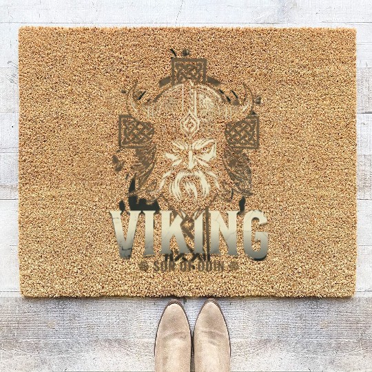 viking warrior Coir Doormats