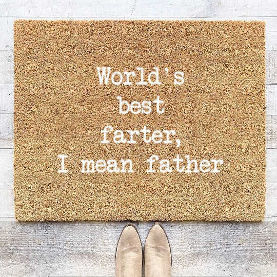 World's Best Farter I Mean Father Coir Doormats
