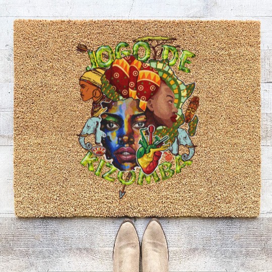 jogo de kizomba african calchar vintage Coir Doormats