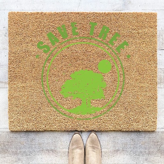 Save Tree Nature Forests Leaves Environment Coir Doormats