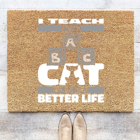 Daycare Teacher Cat Coir Doormats