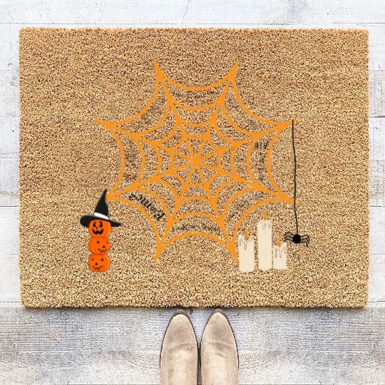 halloween design for physics and science lovers, h Coir Doormats